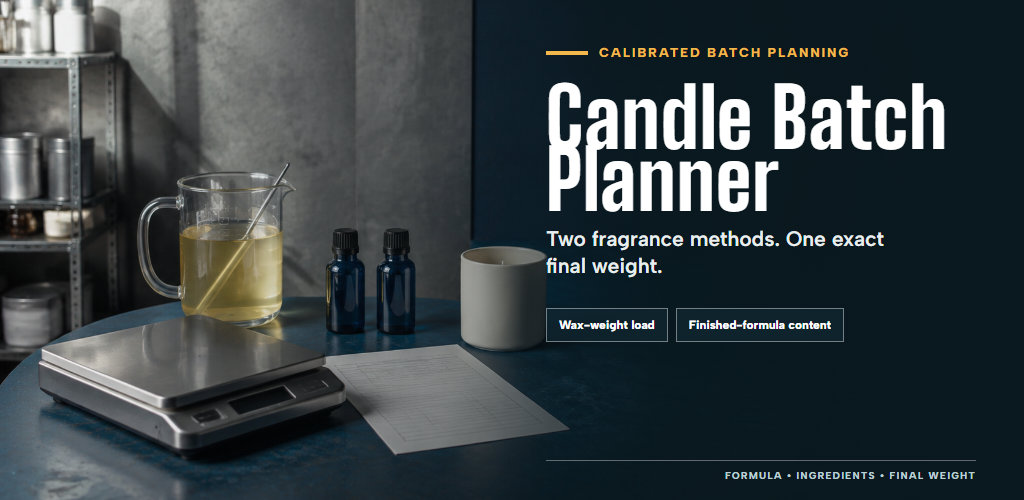 Candle Batch Planner