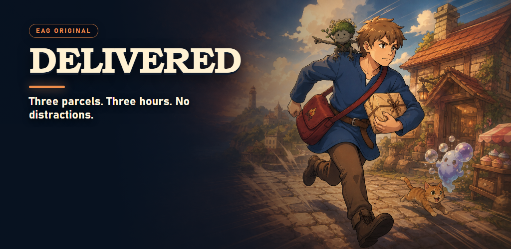 Delivered cosy courier adventure
